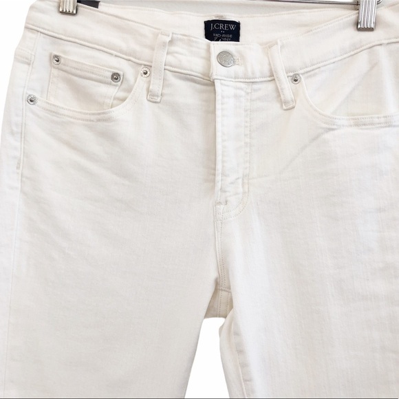 J. CREW Factory NWT 8” Mid Rise Skinny Denim Jeans Size 29 in White Denim - Picture 7 of 13